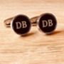 Personalised Silver Plated Initial Cufflinks, thumbnail 3 of 6