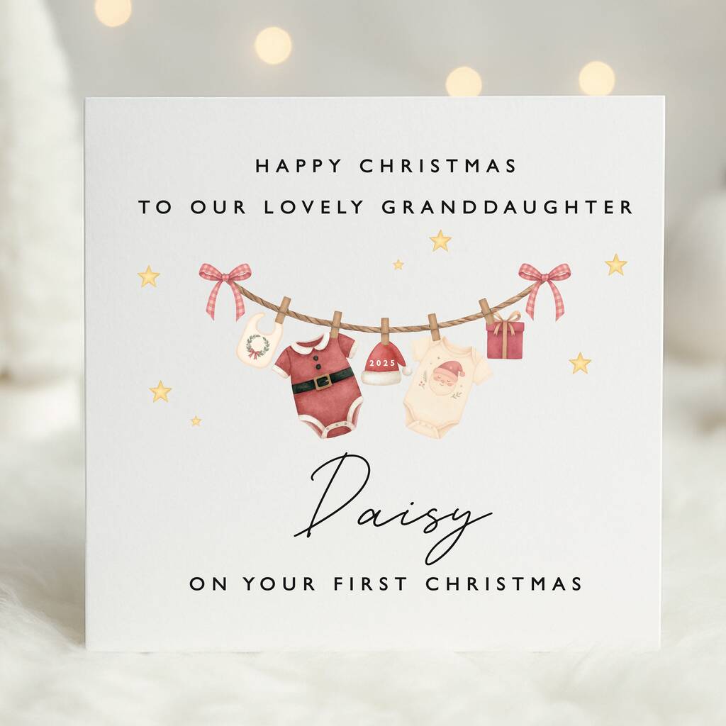 First Christmas Card For Granddaughter *Fully Personalised