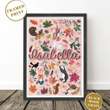 Woodland Animal Name Print Set, 10 of 12