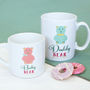 Personalised Pastel Daddy And Baby Bear Mug Set, thumbnail 1 of 4