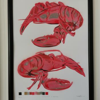 'Common Lobster' Original Signed Painting, 3 of 10
