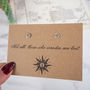 'Not All Who Wander…'Compass Earrings, thumbnail 1 of 3