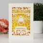 Personalised Papercut Bee Birthday Card, thumbnail 4 of 8