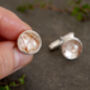 Rutilated Quartz Cufflinks In Solid Sterling Silver, thumbnail 2 of 3