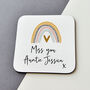 Rainbow Personalised Miss You Coaster, thumbnail 1 of 2