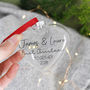 Personalised '1st Christmas' Heart Bauble For Couples, thumbnail 1 of 4