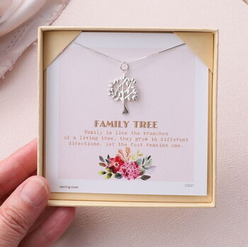 Sterling Silver Family Tree Necklace, 3 of 3