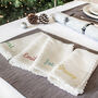 Embroidered Linen Napkins, thumbnail 2 of 5