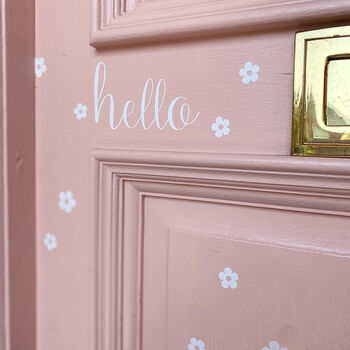 Calligraphy 'Hello' Door Sticker, 5 of 8