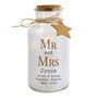 Personalised Mr And Mrs LED Glass Jar – Perfect Wedding Gift For Couples, thumbnail 3 of 3