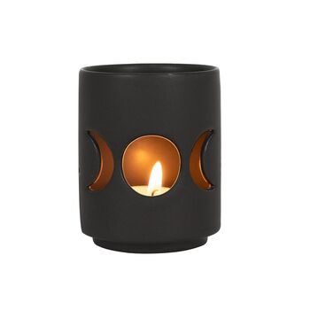 Black Triple Moon Cut Out Tealight Holder, 2 of 4