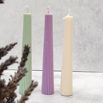 Roman Column Soy Wax Dinner Candles Set Of Two, 4 of 6