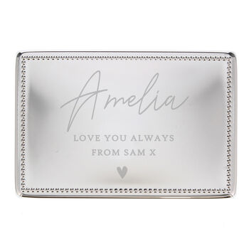 Personalised Name And Message Rectangular Jewellery Box, 4 of 4