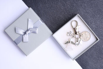 18th Birthday Lucky Sixpence Charm Keyring, 2 of 3