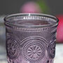 Set Of Four Purple Embossed Wine Glasses, thumbnail 4 of 8