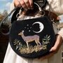Fable Deer And Moon Embroidered Saddle Bag, thumbnail 7 of 7