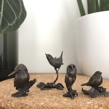 Miniature Bronze Barn Owl Sculpture 8th Anniversary, 12 of 12