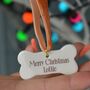 Pampered Pooch Personalised Christmas Tree Decoration, thumbnail 1 of 3