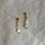 Handmade Freshwater Pearl Earring Gold Vermeil Plated, thumbnail 2 of 5