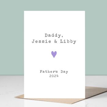 Love To Daddy Personalised Father's Day Card, 2 of 3