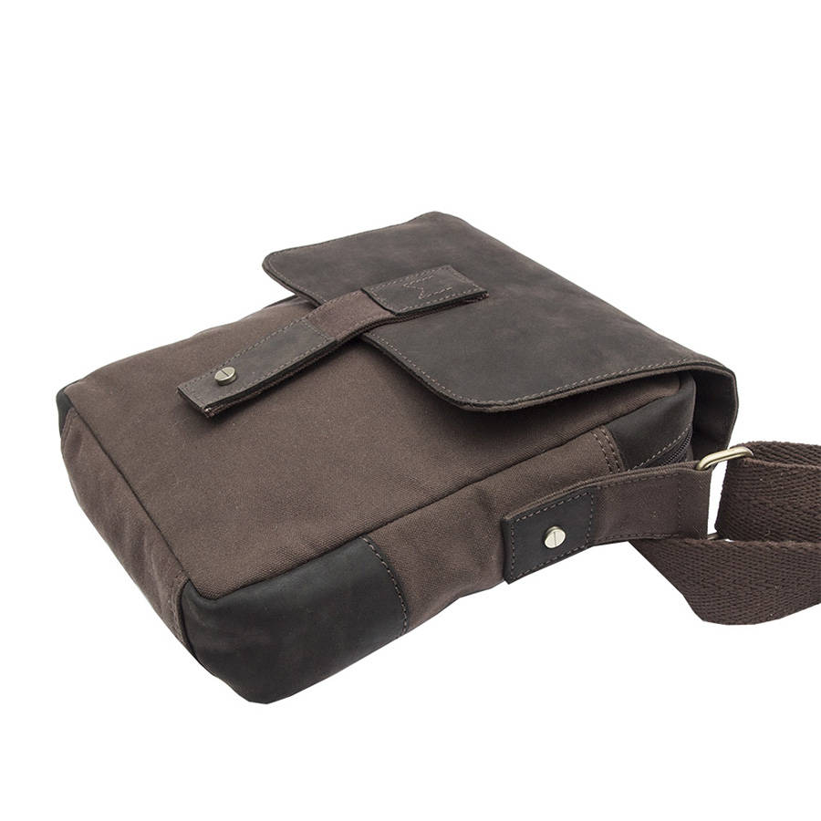Waxed Canvas And Leather Crossbody Bag By Wombat | www.cinemas93.org