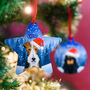 Personalised Snowy Forest Dog Christmas Decoration, thumbnail 2 of 12