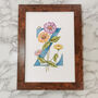 Z Is For Zinnia Pink Or Blue Initial Print, thumbnail 3 of 11