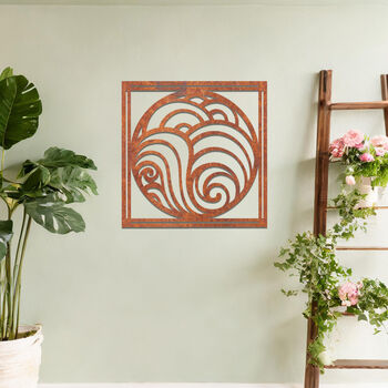 Abstract Metal Ocean Wave Wall Hanging Decor Gift For Home, 7 of 11