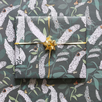 Buddleia Floral Wrapping Paper, 3 of 4