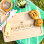 Personalised Queen Of The Kitchen Wooden Chopping Board, thumbnail 1 of 8