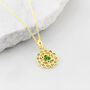Heart Chakra Emerald Necklace Silver / Gold Plated, thumbnail 2 of 12