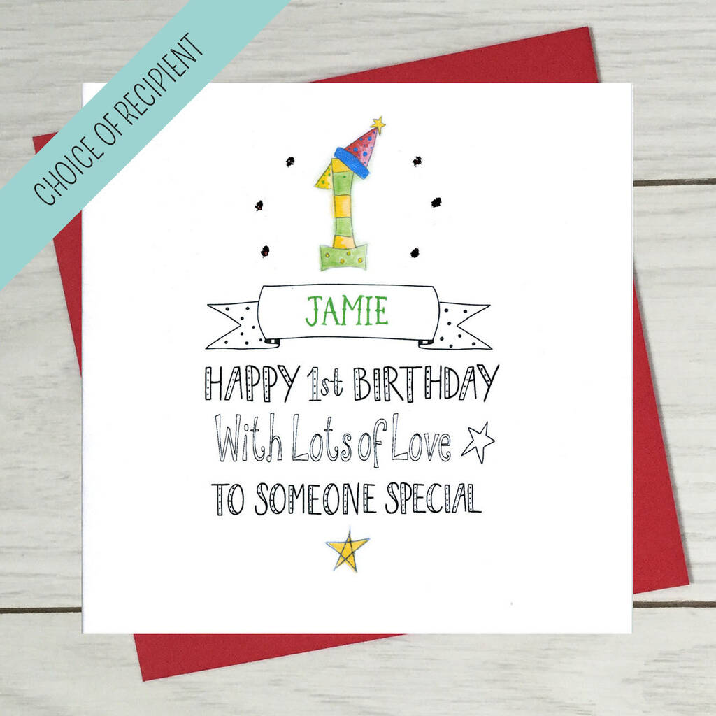 Image of 1st Birthday Personalised Greeting Card