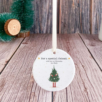 Christmas Ceramic Ornament For A Special Friend, 5 of 6