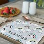 Rainbows Personalised Placemat, thumbnail 1 of 4