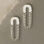 Sterling Silver Arch Chain Earrings, thumbnail 1 of 6