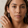 Sterling Silver Hammered Bar Drop Earrings, thumbnail 3 of 8