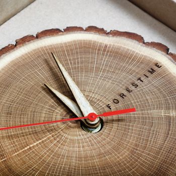 Real Oak Wooden Clock, 2 of 3
