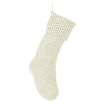 Personalised Cream Luxury Christmas Stocking, 2 of 5