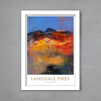 The Langdale Pikes Abstract Poster Print, 3 of 3