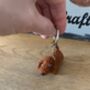 Needle Felted Handmade Tiny Dachshund Keyring/Black And Tan/Chocolate And Tan/Red, thumbnail 7 of 12