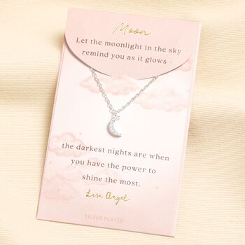 Crystal Moon Pendant Necklace, 3 of 9