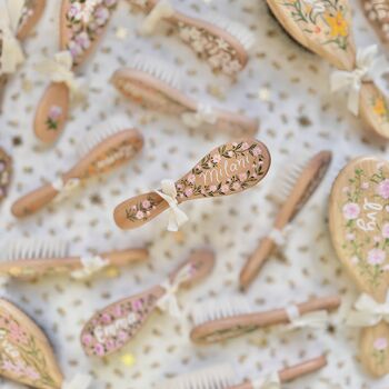 Personalised Hand Painted Baby Brush Keepsake Gift, 6 of 12