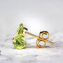 14k Solid Gold Peridot Stud Earrings, thumbnail 2 of 10