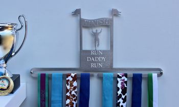 Personalised Male Finisher Medal Display Hanger, 3 of 4