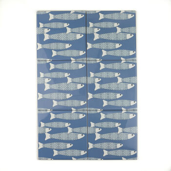 Blue 'Ocean Shoal' Ceramic Tile, 8 of 11