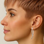 Curved Sterling Silver Two Way Ear Jacket Earrings, thumbnail 2 of 5