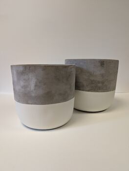 Hand Painted Large Indoor Concrete Plant Pot, 8 of 8
