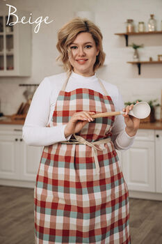 Matching Checked Christmas Aprons | Kids And Adults, 4 of 12