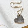 Silver Fingerprint Heart Charm Necklace, thumbnail 1 of 4