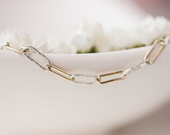 Paperclip Bracelet In Gold Filled And Sterling Silver, 2 of 5